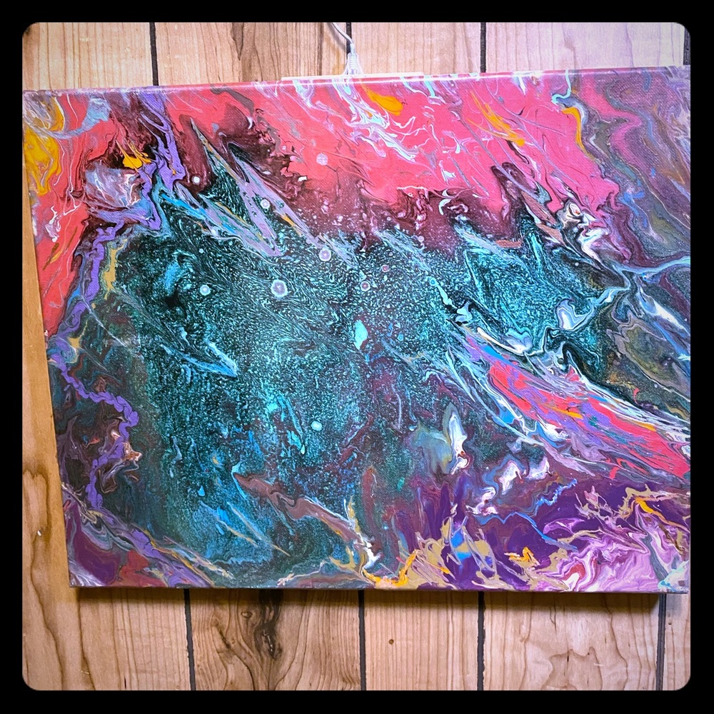 Acrylic pour painting 16x20